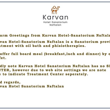 Karvan Hotel-Sanatorium Naftalan Exteriör bild