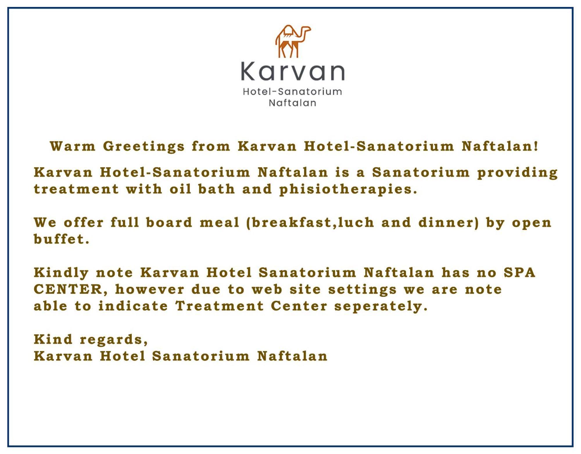 Karvan Hotel-Sanatorium Naftalan Exteriör bild